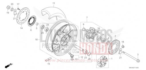 REAR WHEEL NC750XDS de 2025